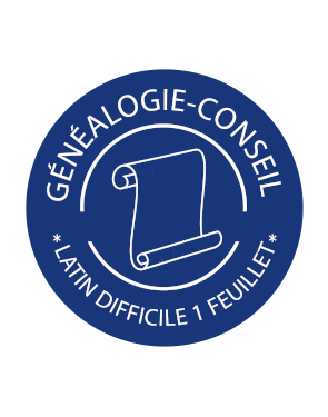 Logo Généalogie-Conseil - Transcription latin difficile 1 feuillet