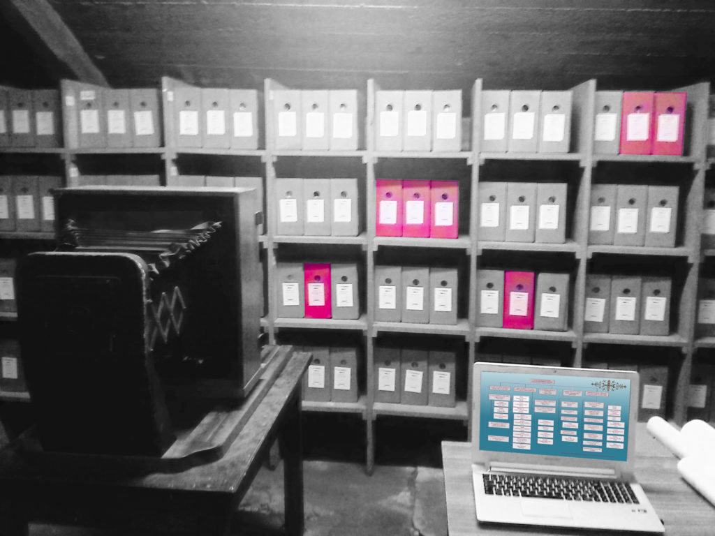 Des boites d'archives rangées et étiquetées - classez et valorisez vos archives
