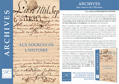Flyer - Archives - Aux sources de l'histoire