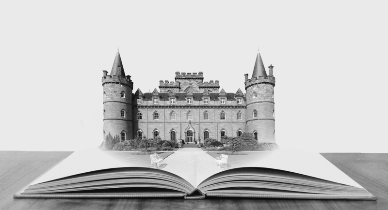 Un château émerge d'un livre - Votre livre d'art ou "beau livre"
