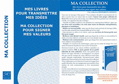 Flyer - Ma collection - Mes livres pour transmettre mes idées, ma collection pour signer mes valeurs