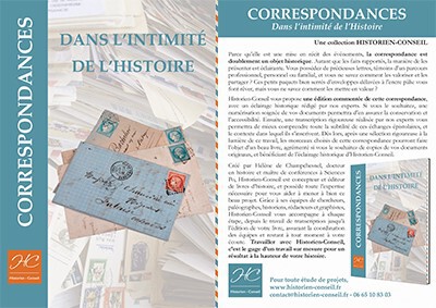 Flyer - Correspondances Dans l'intimité de l'histoire