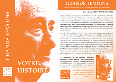 Flyer Grands témoins - Parce que l'histoire est écrite par ceux qui la vivent